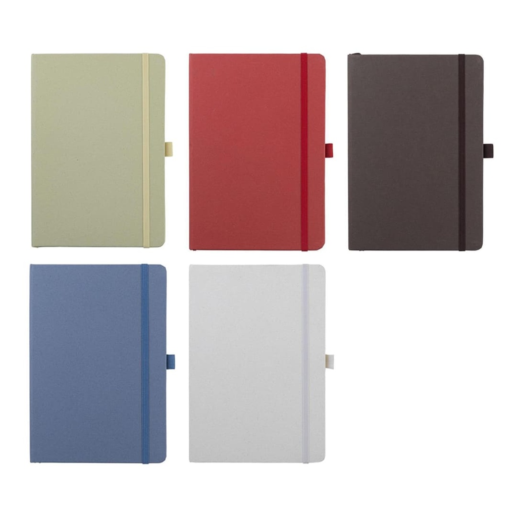 ABULA - eco-neutral® A5 Hard Cover Notebook & Pen Set - Coffee Paper