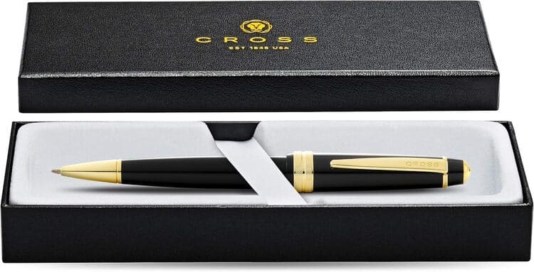 Cross Bailey Light(TM) Polished Black Resin and Gold Tone Ballpoint Pen