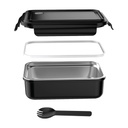 BERGEN - Hans Larsen Stainless Steel Lunch Box - 800ml - Black