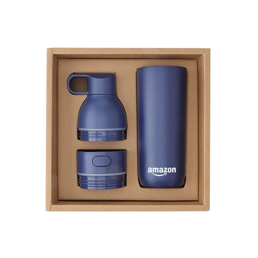 RUVO - CHANGE ZERO 2-in-1 Modular Hydration Gift Set - Navy Blue