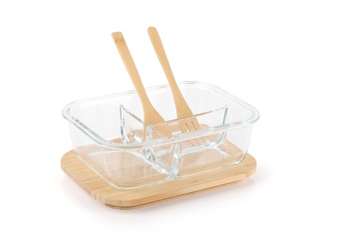 CORNETO - Hans Larsen Glass Lunch Box with Bamboo Cutlery