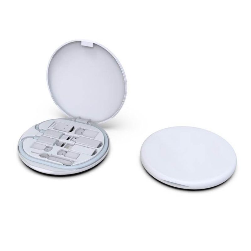 OSLO - Mag - @memorii Recycled 15W Magnetic Wireless Charger Multi - Cable Set - White