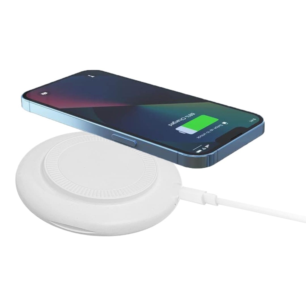 OSLO - Mag - @memorii Recycled 15W Magnetic Wireless Charger Multi - Cable Set - White