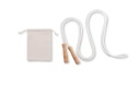 XANTHI - Cotton Jumping Rope with Wooden Handle in a Cotton Pouch