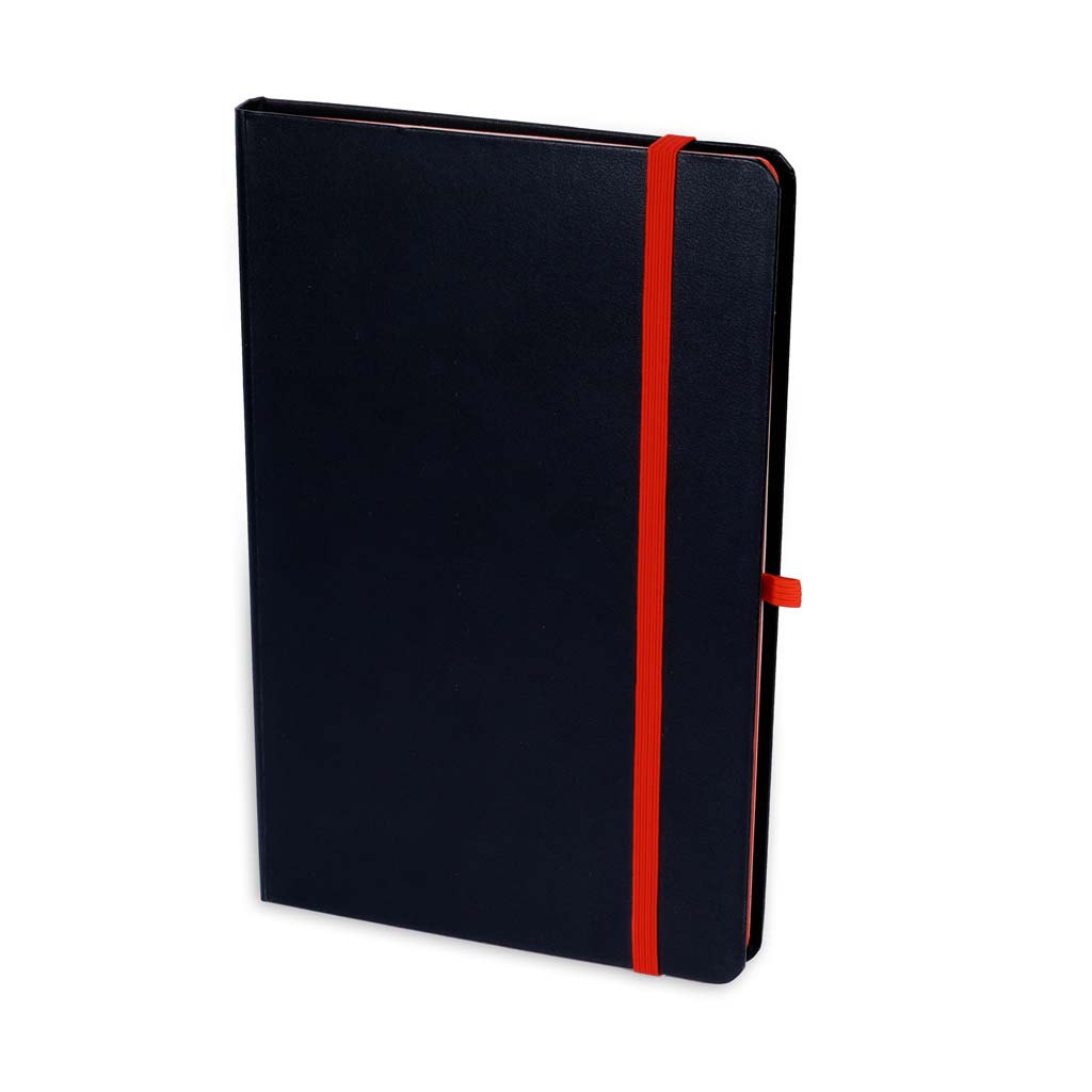 SUKH - SANTHOME A5 Hardcover Ruled Notebook Black-Red