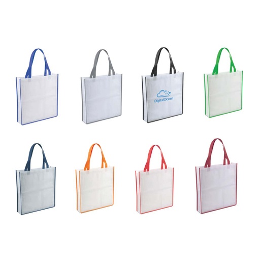 Non-Woven Shopping Bag Vertical White/Black