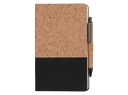 BORSA - eco-neutral A5 Cork Fabric Hard Cover Notebook and Pen Set - Black