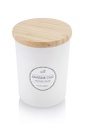 [SCEN 9102] NOUM - Arabic Oudh Scented Glass Candle with Bamboo Lid - White