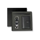 [GSGL 9537] REINE -  Set of RFID Card Holder, Key Chain and Pen - Black