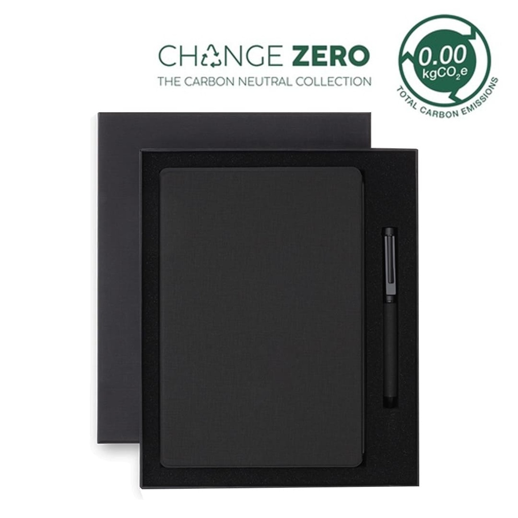 VARDIM - CHANGE ZERO Sustainable Gift Set with Refillable Notebook & Pen - Black