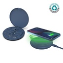 [ITWC 1235] OSLO Mag - @memorii Recycled 15W Magnetic Wireless Charger Multicable Set - Blue